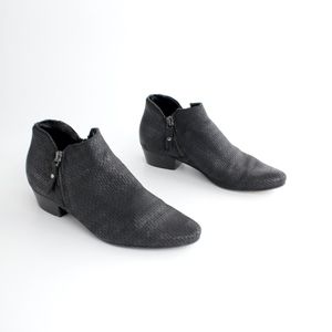 Soft Perforated Leather Ankle Boots Booties Shoes
